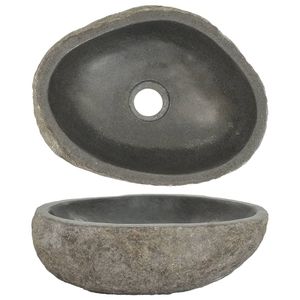 vidaXL Umyvadlo River Stone oválné (29-38)x(24-31) cm