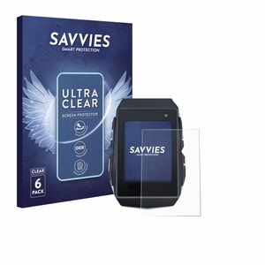 6x Savvies Schutzfolie für Sigma ROX 11.1 Evo Folie Klar