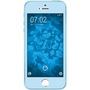 PhoneNatic Case kompatibel mit Apple iPhone 5 / 5s / SE - hellblau Silikon Hülle 360° Fullbody Cover