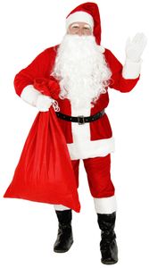 Deluxe Weihnachtsmannkostüm Kostüm Weihnachtsmann Santa Claus Santakostüm Santa Nicki Plüsch rot Gr. M - XXXL, Größe:XXXL