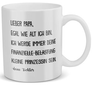 22Feels Papa Geschenk von Tochter Vatertag Vater Tasse Geburtstag Weihnachten Kaffeetasse Männer Herrentag Geschenkidee