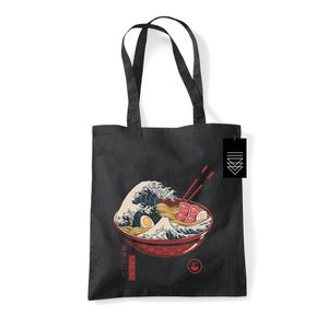 Vincent Trinidad - Tote bag "The Great Ramen Wave" PM9637 (One size) (Black)
