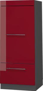 Vicco Mikrowellenschrank Fame-Line, 60 cm, Bordeaux Hochglanz/Anthrazit