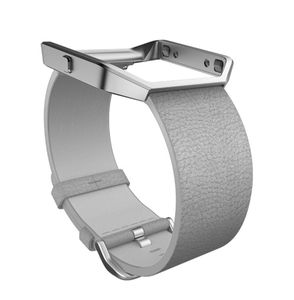 fitbit - Ersatz-/Wechselarmband - Leder Armband Mist Grey L (grau) für BLAZE - FB159LBMGL