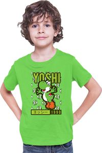 Yoshi Since 1990 Kinder T-shirt Super Mario Luigi Bowser Nintendo, 12-13 Jahr - 152/Lime