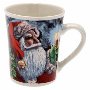 Vánoční šálek, Otec Vánoc se svíčkou, šálek na kávu, hrnek, 350 ml
