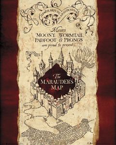 Harry Potter - The Marauders Map - Film Kino - Poster Druck - Größe 40x50 cm