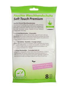 Medi-Inn Soft Touch Premium Feuchte Einmal-Waschhandschuhe (12 x 8 = 96 Stück)