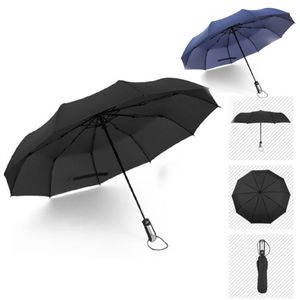 Regenschirm Taschenschirm Sturmfest Auf-Zu-Automatik Schirm Schwarz/Blau
