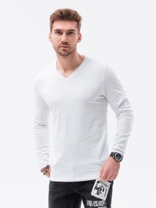 Ombre Clothing Langarm-T-Shirt für Männer Rainaki weiß M