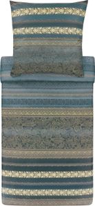 Bassetti Mako-Satin Bettwäsche 135x200 Ispica G2 argento grau Streifen Ornamente Bassetti Mako-Satin Bettwäsche 135x200 Ispica G2 argento grau Streifen Ornamente