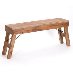 Kuchyňská lavice "ALDO" | skládací, 112x48x28 cm (DxVxŠ) | dřevěná lavice | barva: 01 natural-vintage