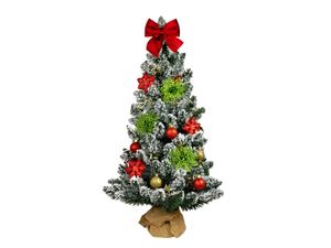 Geschmückter künstlicher Weihnachtsbaum GRINCH 60 cm mit LED-BELEUCHTUNG IM TOPF