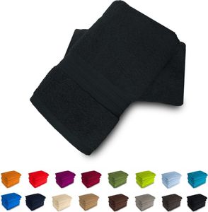 550g/m2 Handtuch 100% Baumwolle Frottee 50x100 Nr 30 schwarz
