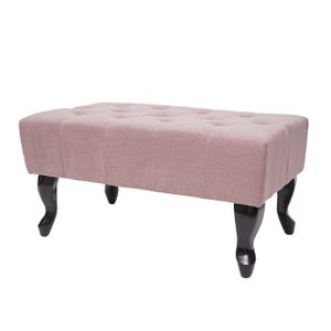 Chesterfield otoman, sedák taburet podnožka taburet, vodoodpudivá látka/textil 39x77x47cm  vintage růžová