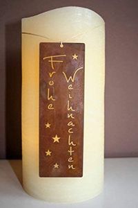 Rostikal Geschenkanhänger Weihnachten 4,5 x 13,5 cm Rost Metall Frohe Weihnachten Schriftzug Edelrost Vintage Deko