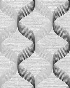 Retro Vliesvliestapete EDEM 1034-10 Vinylvliestapete strukturiert mit grafischem Muster glitzernd silber grau anthrazit 5,33 m2