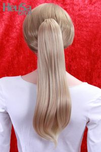 Blondes Haarteil, glatter Zopf
