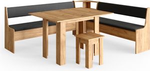 Vicco Eckbankgruppe Roman, 210 x 180 cm mit Tisch, Goldkraft Eiche/Anthrazit Vicco Eckbankgruppe Roman, 210 x 180 cm mit Tisch, Goldkraft Eiche/Anthrazit