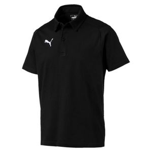 Puma Fußball Liga Casuals Polo-Shirt Fußballshirt Herren schwarz Gr XXL