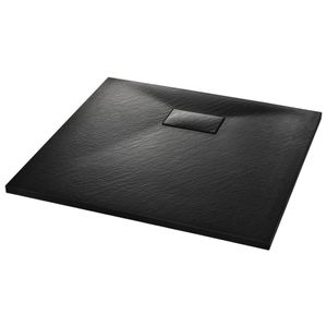 vidaXL Duschwanne SMC Schwarz 90×80 cm