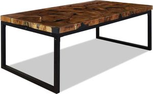 vidaXL Couchtisch Teak Harz 110x60x40 cm