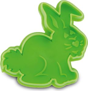 Städter Präge-Ausstecher mit Auswerfer Hase, Ausstechform, Plätzchenform, Keks, Plätzchen, Kunststoff, 6 cm, 170667