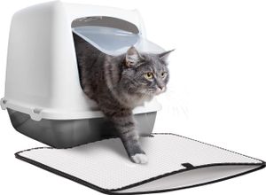 Katzenklo Matte Katzenstreu Matte Weiss · Unterleger Vorleger Katzenmatte, Größe 53 x 45 cm