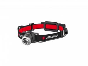 Ledlenser H8R Black, červená LED svítilna na čelenku