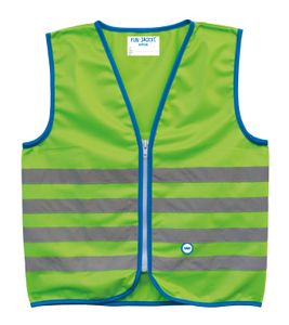 Wowow Fun Jacket Sicherheitsweste für Kinder mit Reflexstreifen (grün | M)