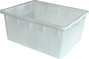 Kunststoffwanne, lebensmittelecht, 150 Liter, Außenmaß LxBxH 800 x 640 x 380 mm, Farbe weiß