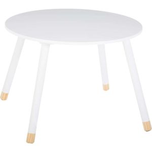 Okrúhly detský stôl Farba biela Priemer 60 cm Výška 43,5 cm