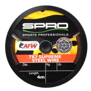Spro 7x7 Supreme AFW Steel Wire - 4m Stahlvorfach, Durchmesser/Tragkraft:0.28mm / 9kg