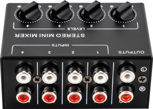 4 Kanal Mini-Stereo-Audiomixer Anfänger DJ Mixer