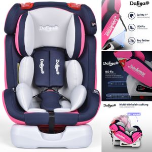 Daliya® Sitorino Kinderautositz 0-36KG Pink, mitwachsender Autositz, Kindersitz GR. 0+1+2+3, Isofix Fix, Top Tether, 5 Punkt Sicherheitsgurt, 2x Isofix Einbauhilfe……