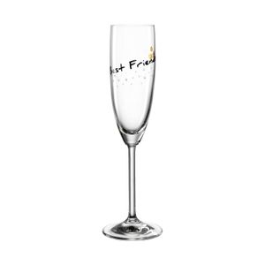 Leonardo Presente Sekt-Glas best friends, 1 Stück, spülmaschinenfestes Prosecco-Glas, Champagner-Kelch mit Schriftzug, Geschenk-Idee, 200 ml 044519 Leonardo Presente Sekt-Glas best friends, 1 Stück, spülmaschinenfestes Prosecco-Glas, Champagner-Kelch mit Schriftzug, Geschenk-Idee, 200 ml 044519