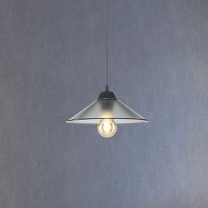 Pendelleuchte Hereford Hängelampe Schwarz Grau Küchenlampe hängend 1 x E27 Wohnzimmerlampe Vintage Industriedesign
