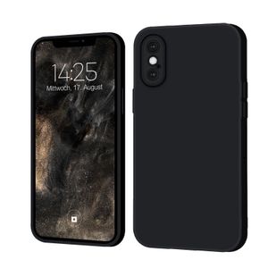 Hülle für iPhone X Case Cover Bumper Silikon Softgrip Schutzhülle Farbe: Schwarz