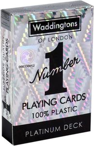 Číslo 1 Hracie karty Platinum Edition Waddingtons Kartová hra Poker Kartová hra
