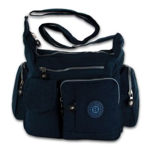 Taška Street Nylonová taška Dámska kabelka cez rameno Modrá taška 32x20x12 OTJ205B