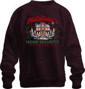 McCallister's Home Security Kevin Home Alone - Christmas Xmas Uni vianočný sveter, bordová, L