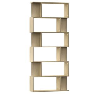 vidaXL Bücherregal/Raumteiler Sonoma-Eiche 80x24x192 cm Holzwerkstoff