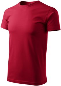 Das einfache T-Shirt der Männer - Farbe: marlboro rot - Größe: 4XL