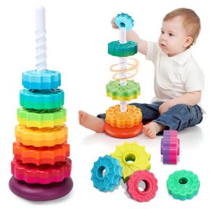 BetterToys® Stapelturm aus Holz: Motorikspielzeug ab 1 Jahr, Montessori Spielzeug Baby, Babyspielzeug, Holzspielzeug ab 12 Monaten, Baby-Geschenk