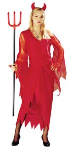 Teufel Teufelkostüm Halloween Kleid für Damen, Größe:XL