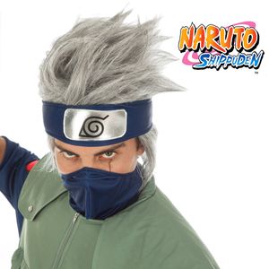 Kakashi-Perücke für Erwachsene Naruto-Perücke grau