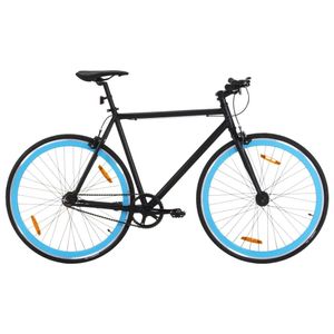 Design Fahrrad mit Festem Gang Schwarz und Blau 700c 51 cm, Hollandräder 2024 Neu
