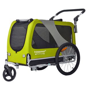 DOGGYHUT® Premium XL 2 in 1 Dog Bike Trailer & Jogger 23 - 45 kg přívěs na kolo pro psy