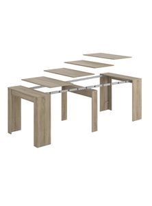 Compton-Konsole, ausziehbarer Esstisch, Tisch mit Mehrzweckverlängerungen, erweiterbar auf bis zu 10 Sitzplätze, cm 51 / 237x90h78, Eiche