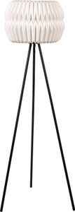 BELIANI Stehlampe Weißer Papierschirm Schwarze Metallbeine Modernes Design Dreibeinfuß Stehlampe